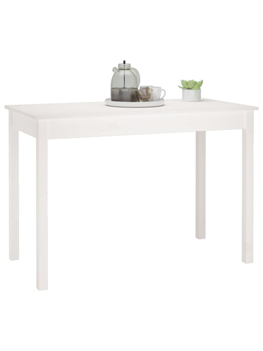 Valgomojo stalas, baltas, 110x55x75cm, pušies medienos masyvas
