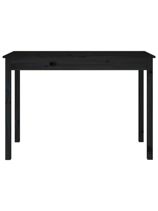 Valgomojo stalas, juodas, 110x55x75cm, pušies medienos masyvas