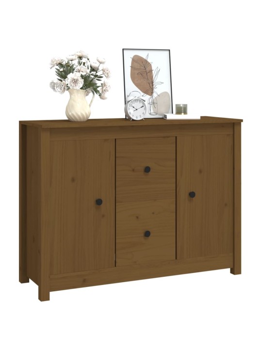 Šoninė spintelė, medaus ruda, 100x35x74cm, pušies masyvas