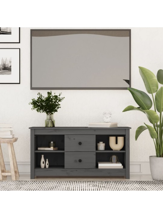 Televizoriaus spintelė, pilka, 103x36,5x52cm, pušies masyvas