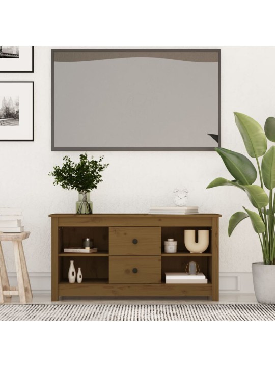 Televizoriaus spintelė, medaus ruda, 103x36,5x52cm, pušis