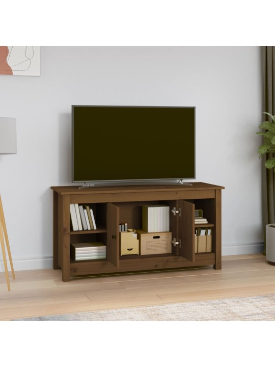 Televizoriaus spintelė, medaus ruda, 103x36,5x52cm, pušis
