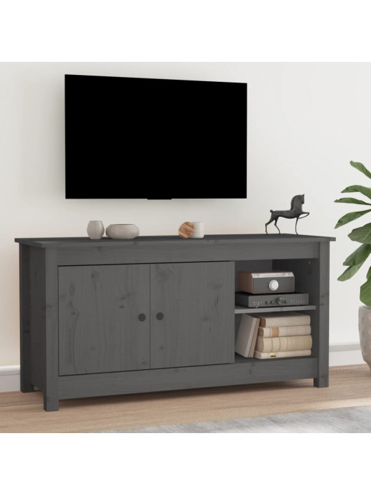 Televizoriaus spintelė, pilka, 103x36,5x52cm, pušies masyvas