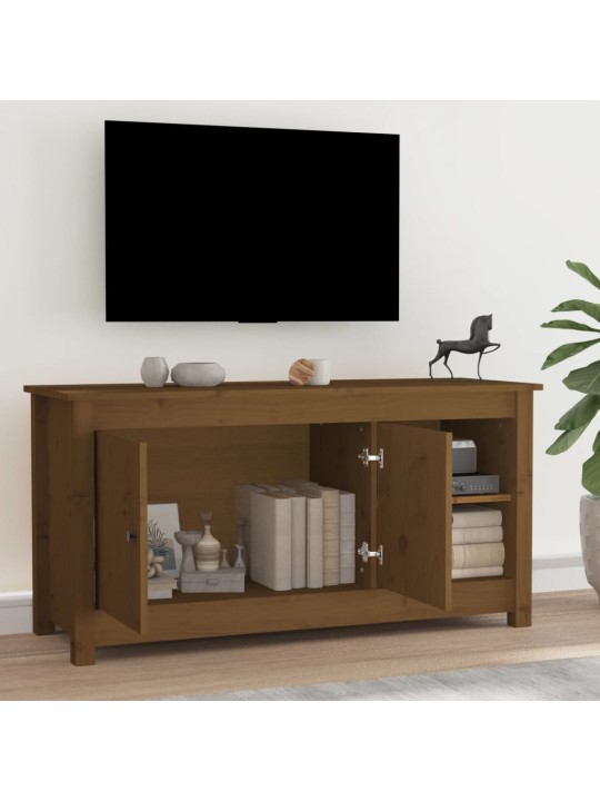 Televizoriaus spintelė, medaus ruda, 103x36,5x52cm, pušis
