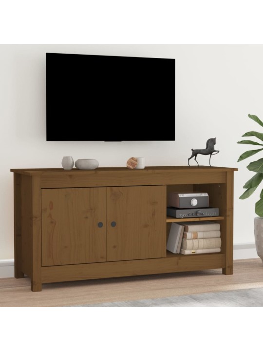 Televizoriaus spintelė, medaus ruda, 103x36,5x52cm, pušis