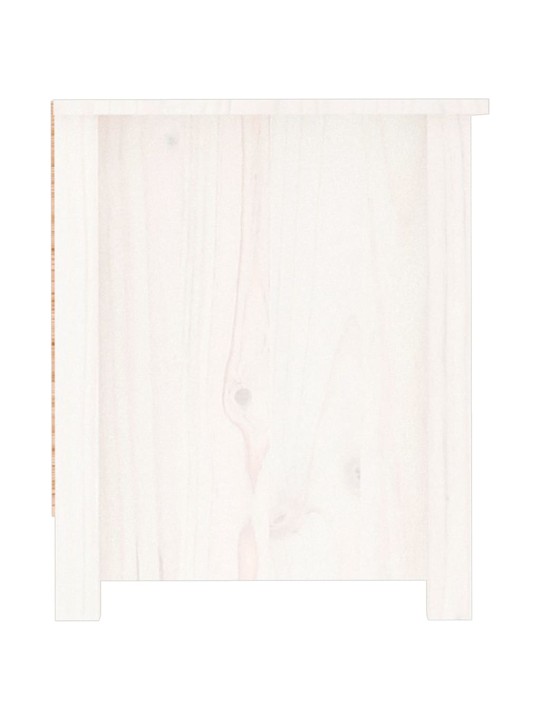 Spintelė batams, balta, 110x38x45,5cm, pušies medienos masyvas