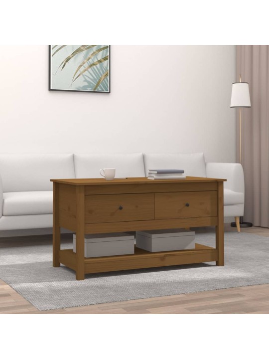 Kavos staliukas, medaus rudas, 102x49x55cm, pušies masyvas