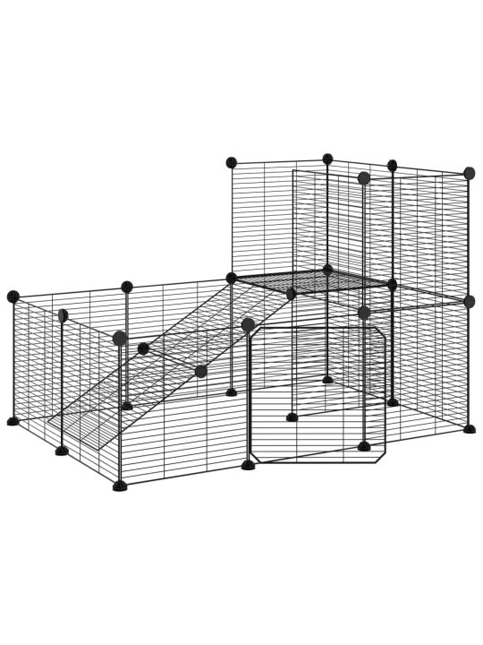 Augintinių narvas, 20 segmentų, juodas, 35x35cm, plienas