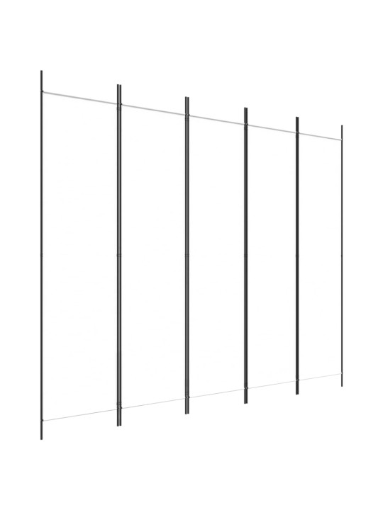 Kambario pertvara, 5 dalių, baltos spalvos, 250x200cm, audinys