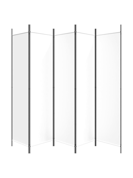 Kambario pertvara, 5 dalių, baltos spalvos, 250x200cm, audinys