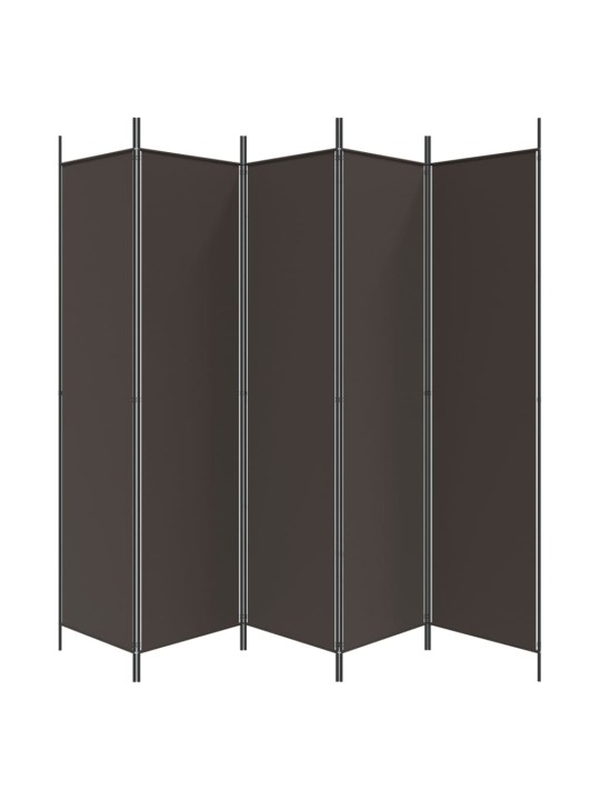 Kambario pertvara, 5 dalių, rudos spalvos, 250x200cm, audinys