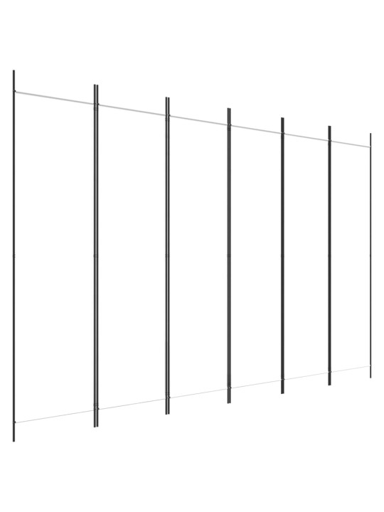 Kambario pertvara, 6 dalių, baltos spalvos, 300x200cm, audinys