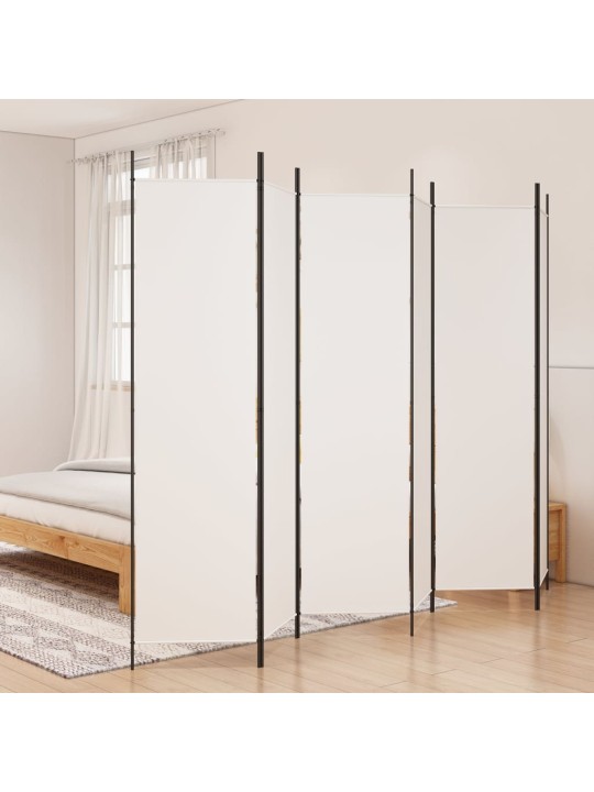 Kambario pertvara, 6 dalių, baltos spalvos, 300x200cm, audinys