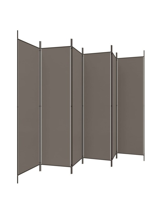 Kambario pertvara, 6 dalių, antracito, 300x200cm, audinys
