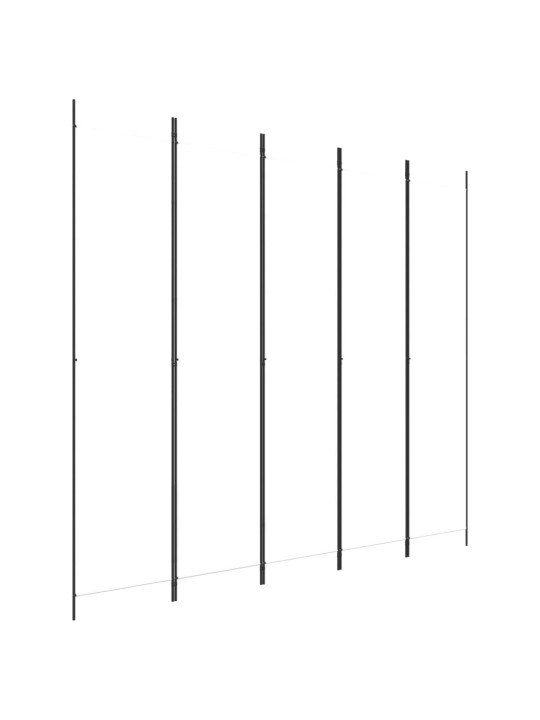 Kambario pertvara, 5 dalių, baltos spalvos, 250x220cm, audinys
