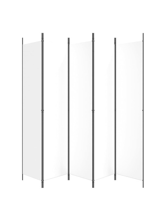 Kambario pertvara, 5 dalių, baltos spalvos, 250x220cm, audinys