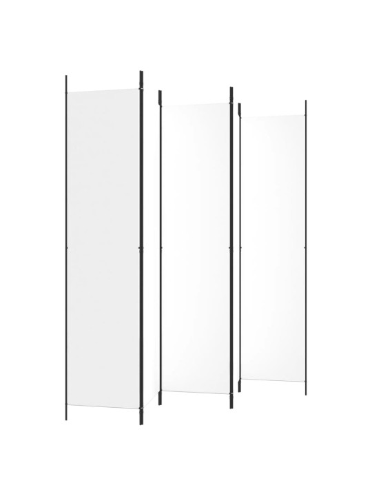 Kambario pertvara, 5 dalių, baltos spalvos, 250x220cm, audinys