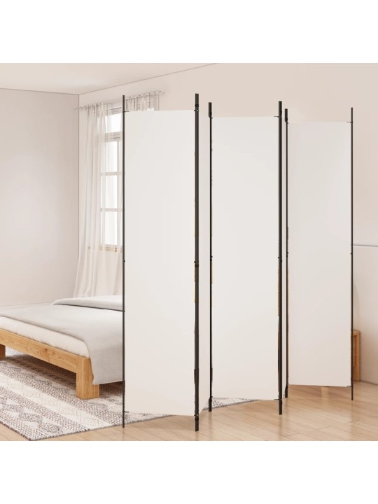 Kambario pertvara, 5 dalių, baltos spalvos, 250x220cm, audinys
