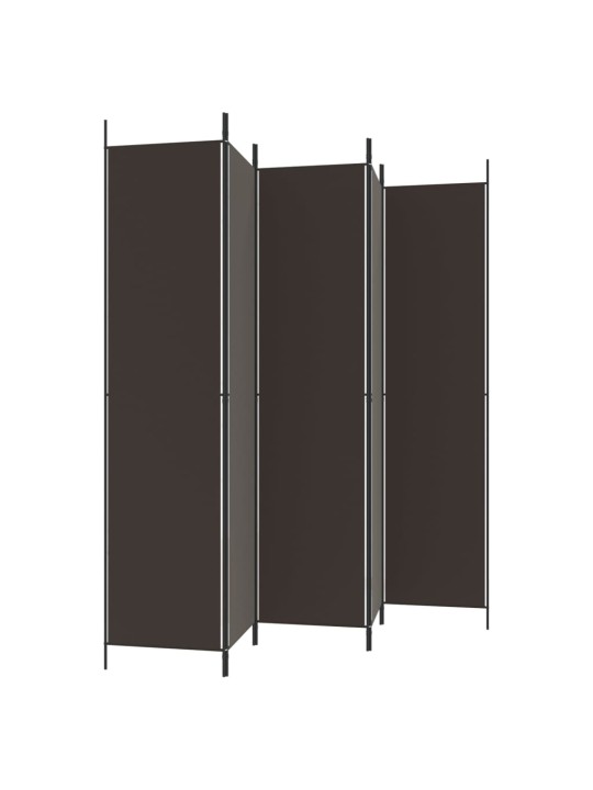 Kambario pertvara, 5 dalių, rudos spalvos, 250x220cm, audinys