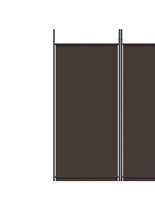 Kambario pertvara, 5 dalių, rudos spalvos, 250x220cm, audinys