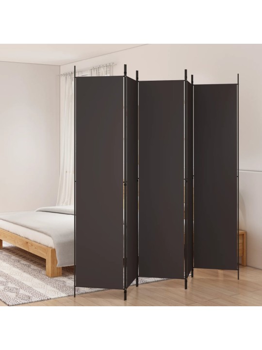 Kambario pertvara, 5 dalių, rudos spalvos, 250x220cm, audinys