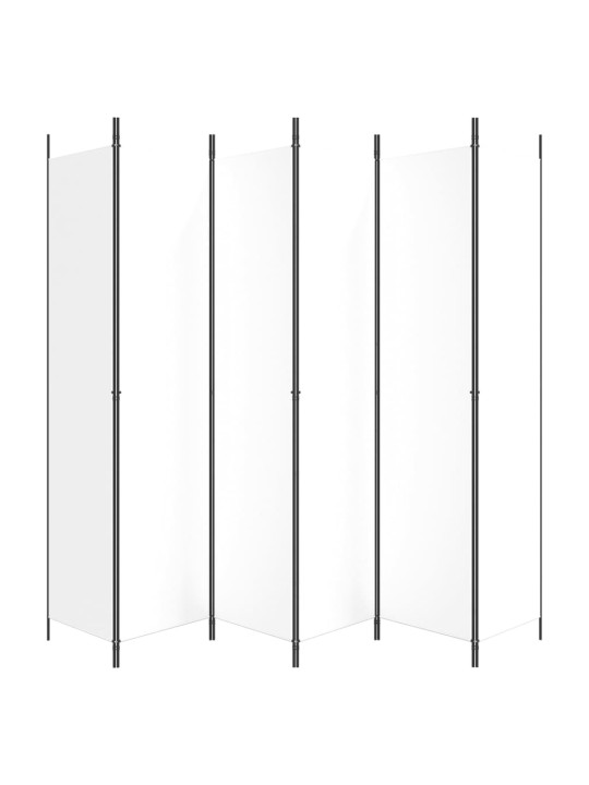 Kambario pertvara, 6 dalių, baltos spalvos, 300x220cm, audinys