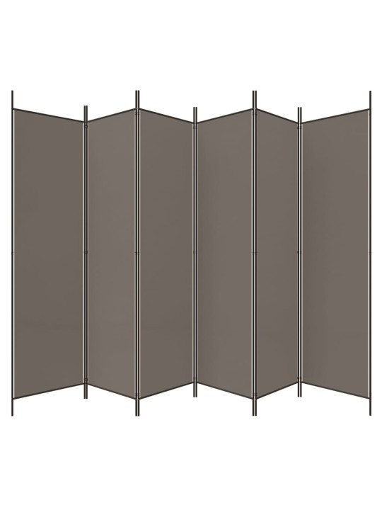 Kambario pertvara, 6 dalių, antracito, 300x220cm, audinys