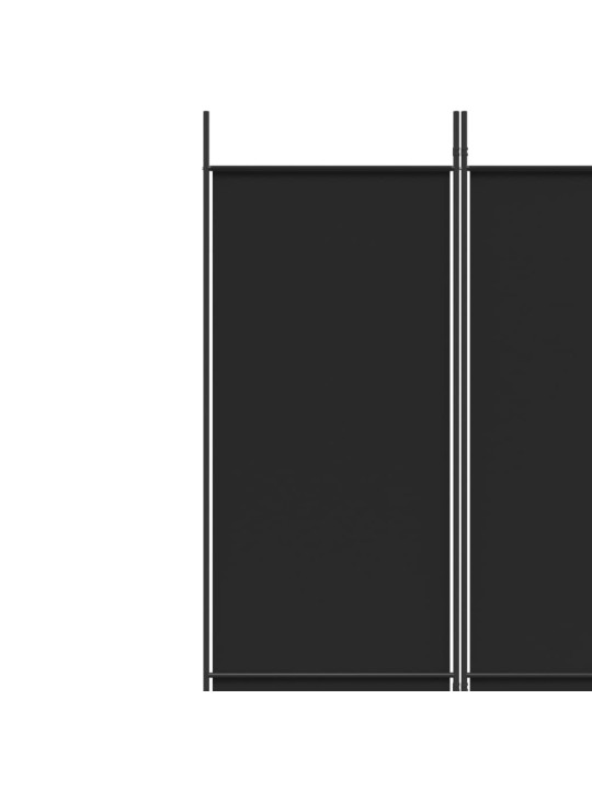 Kambario pertvara, 6 dalių, juodos spalvos, 300x220cm, audinys