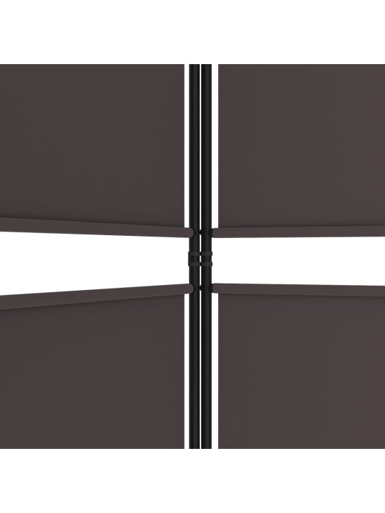 Kambario pertvara, 6 dalių, rudos spalvos, 300x180cm, audinys