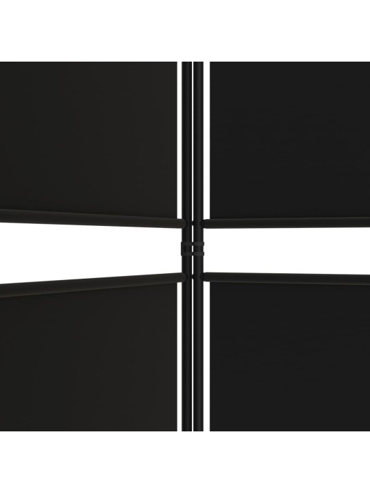 Kambario pertvara, 6 dalių, juodos spalvos, 300x200cm, audinys
