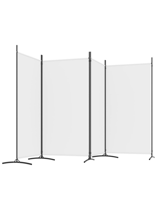 Kambario pertvara, 4 dalių, baltos spalvos, 346x180cm, audinys