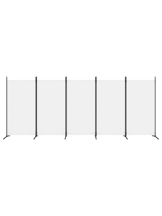 Kambario pertvara, 5 dalių, baltos spalvos, 433x180cm, audinys