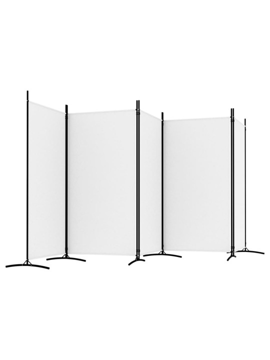 Kambario pertvara, 5 dalių, baltos spalvos, 433x180cm, audinys