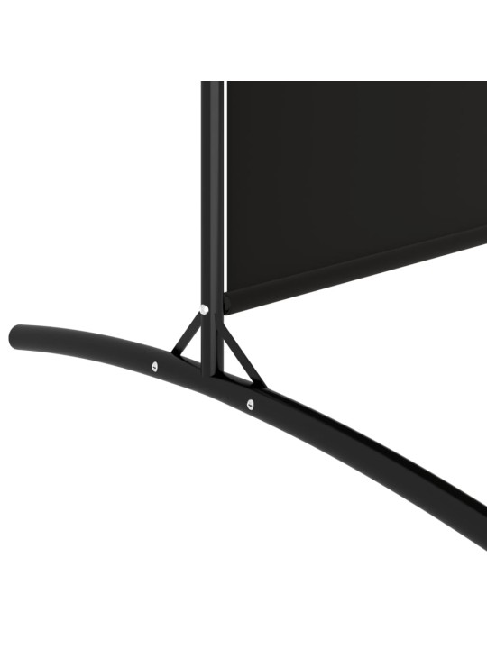 Kambario pertvara, 5 dalių, juodos spalvos, 433x180cm, audinys