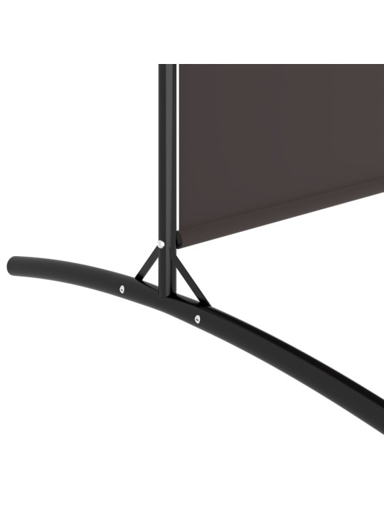 Kambario pertvara, 6 dalių, rudos spalvos, 520x180cm, audinys