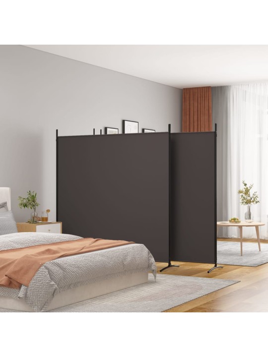 Kambario pertvara, 4 dalių, rudos spalvos, 698x180cm, audinys