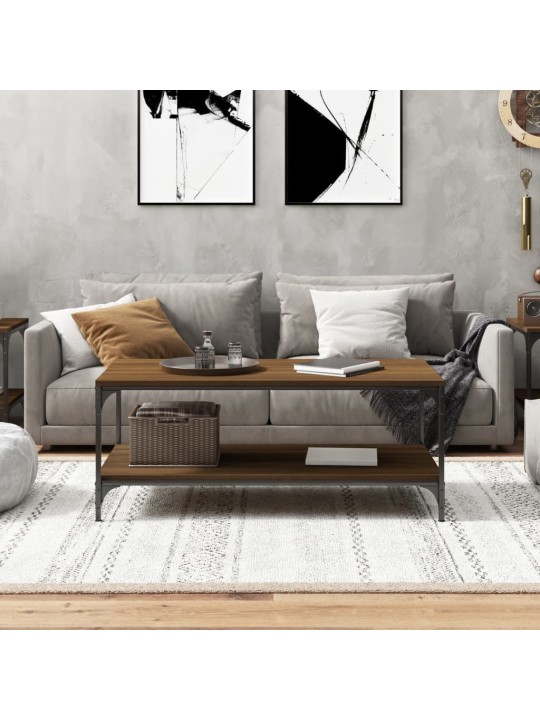 Kavos staliukas, rudas ąžuolo, 100x50x40cm, apdirbta mediena