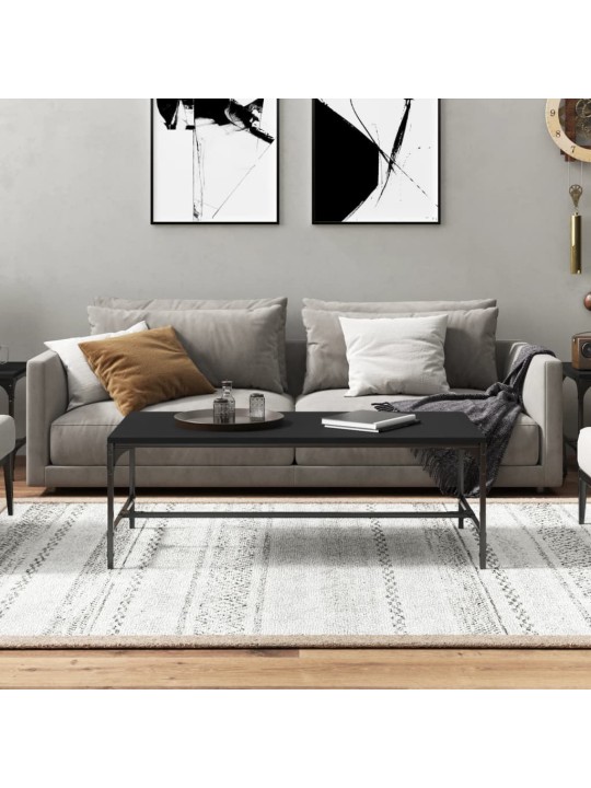 Kavos staliukas, juodas, 100x50x35cm, apdirbta mediena