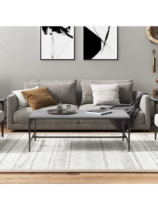 Kavos staliukas, pilkas ąžuolo, 100x50x35cm, apdirbta mediena