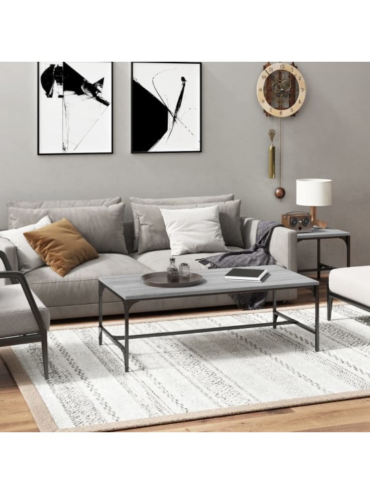 Kavos staliukas, pilkas ąžuolo, 100x50x35cm, apdirbta mediena