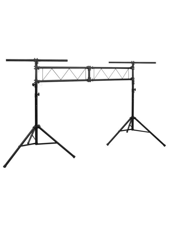 Apšvietimo stovas, juodos spalvos, 338x115x(180–300)cm, plienas