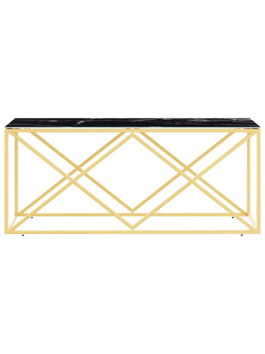 Kavos staliukas, 110x45x45cm, nerūdijantis plienas ir stiklas