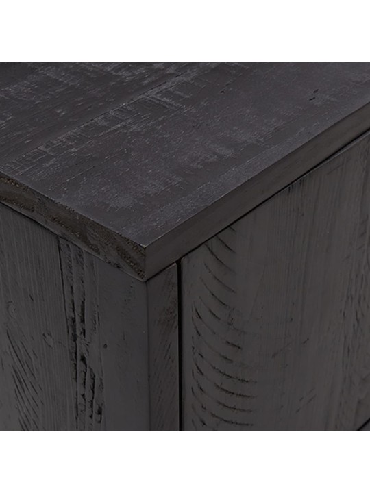 Televizoriaus spintelė, juoda, 110x35x48cm, pušies masyvas
