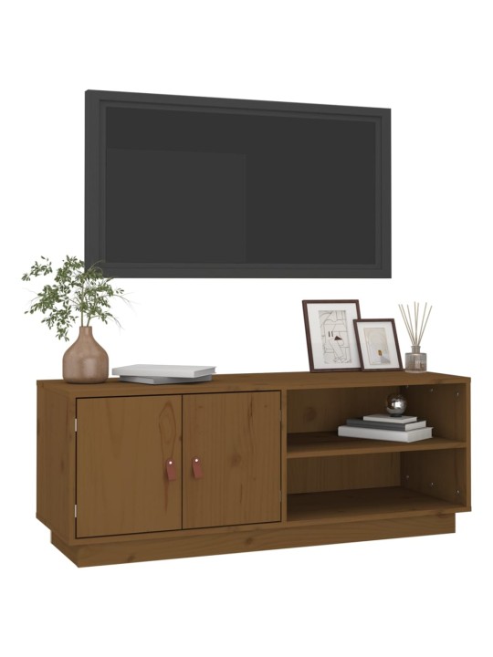Televizoriaus spintelė, medaus ruda, 105x34x40cm, pušis