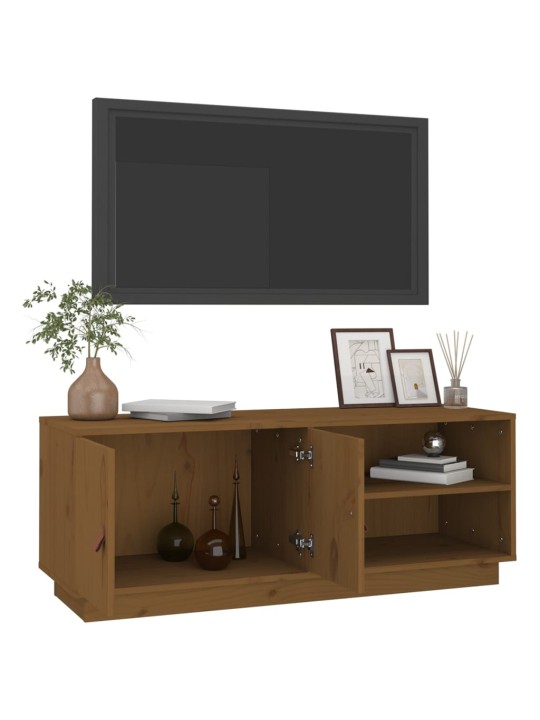 Televizoriaus spintelė, medaus ruda, 105x34x40cm, pušis