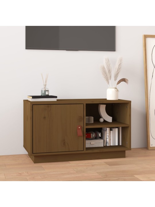 Televizoriaus spintelė, medaus ruda, 70x34x40cm, pušies masyvas