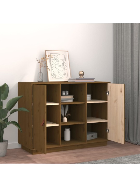 Šoninė spintelė, medaus ruda, 100x40x75cm, pušies masyvas