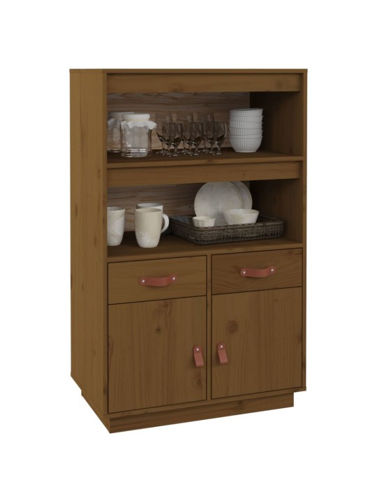 Komoda, medaus ruda, 67x40x108,5cm, pušies medienos masyvas