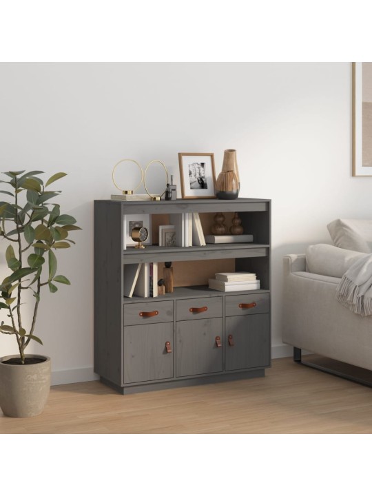 Komoda, pilka, 100x40x108,5cm, pušies medienos masyvas