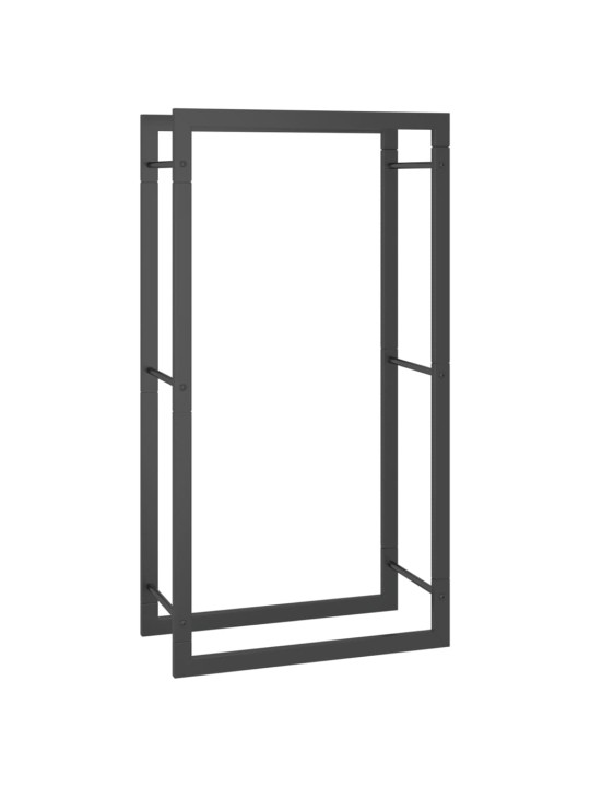 Stovas malkoms, matinės juodos spalvos, 50x28x94cm, plienas